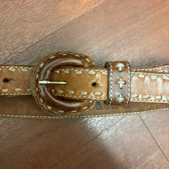 DKNY Vintage Genuine Leather Boho Belt - Picture 3 of 8